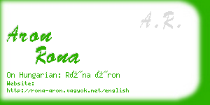 aron rona business card